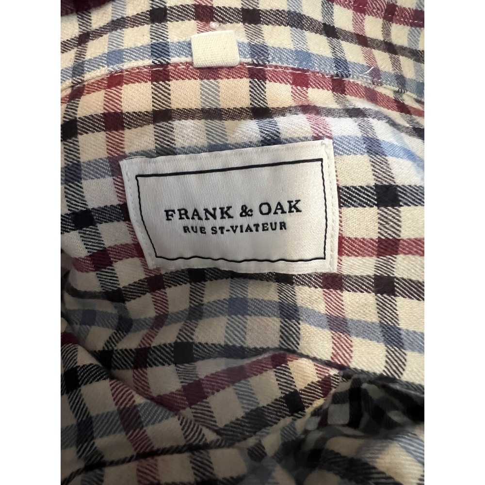 Frank Oak Rue St Viateur Large Light Flannel Shirt Button Front - Picture 5 of 5